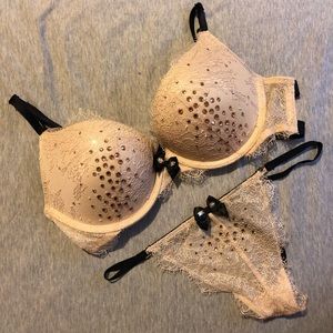 Victoria’s Secret Gem Push-up Bra and Thong Set